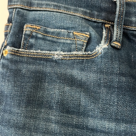 FRAME Le Garcon Blue Jeans w Distressed Knee, Caribou, Sz 24/25 w MEASUREMENTS - Picture 9 of 14